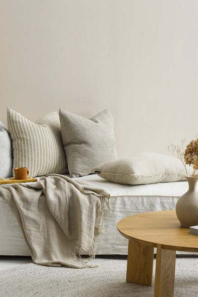 Sandridge Off White/Lead Cushion | Furtex NZ